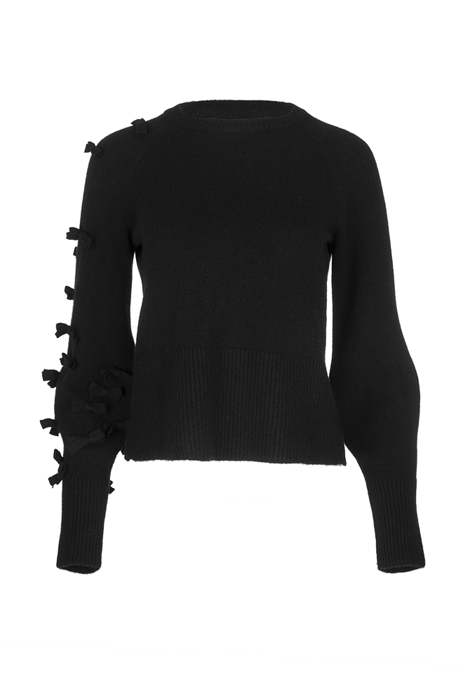 Bow Sweater Black