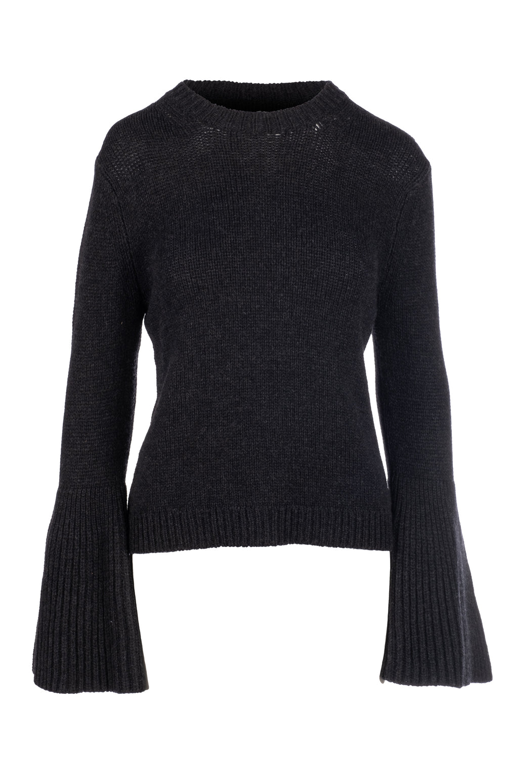Trumpet Sleeve Sweater - Charcoal