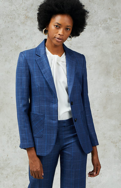STUNNING LURE walts ショートスリーブジャケット 1 ネイビー Charlotte Brody Woodstock Blazer - Navy Plaid