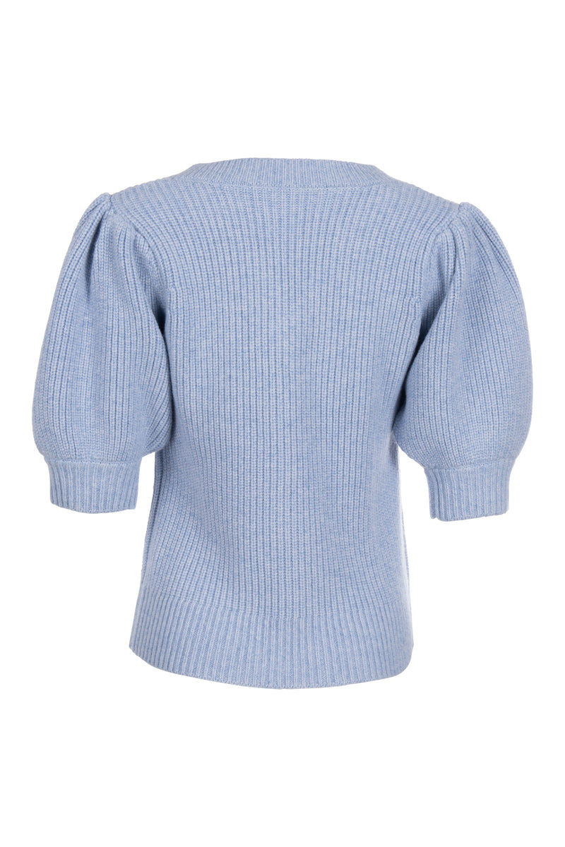 V Neck Cleo Sweater - Bluebell