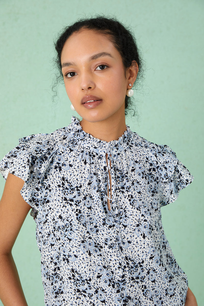 Butterfly Blouse - Blue Water Lily