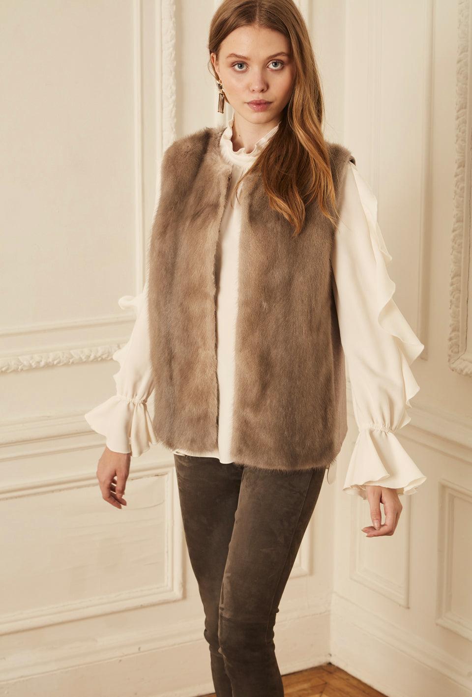 Mink Vest - Mocca