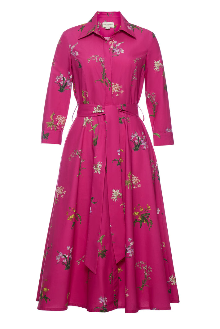 Hepburn Dress - Fuchsia Orchid