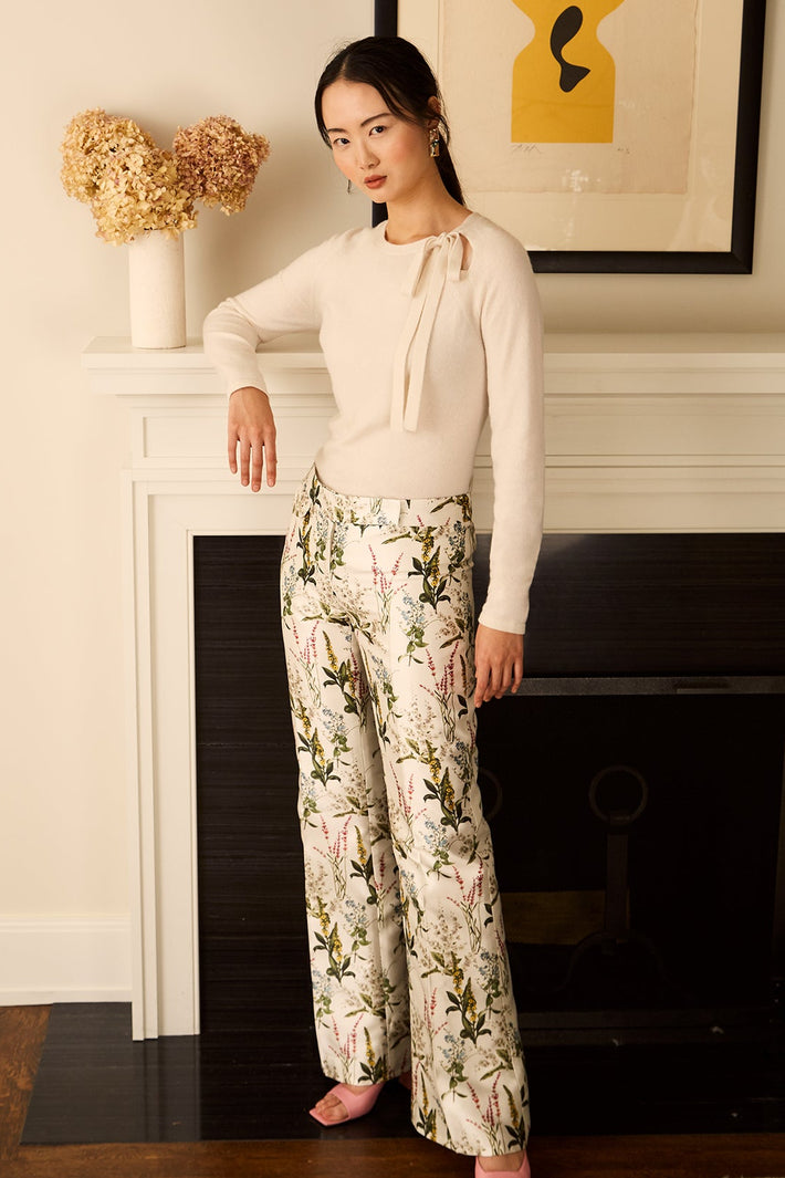 Perry Pant - White Millefleur