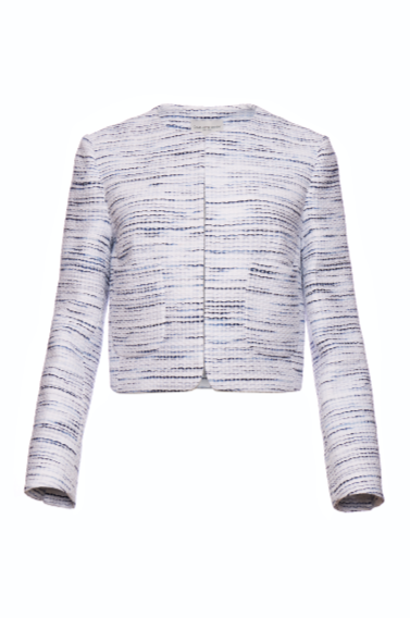 Crescent Blazer - Blue and White