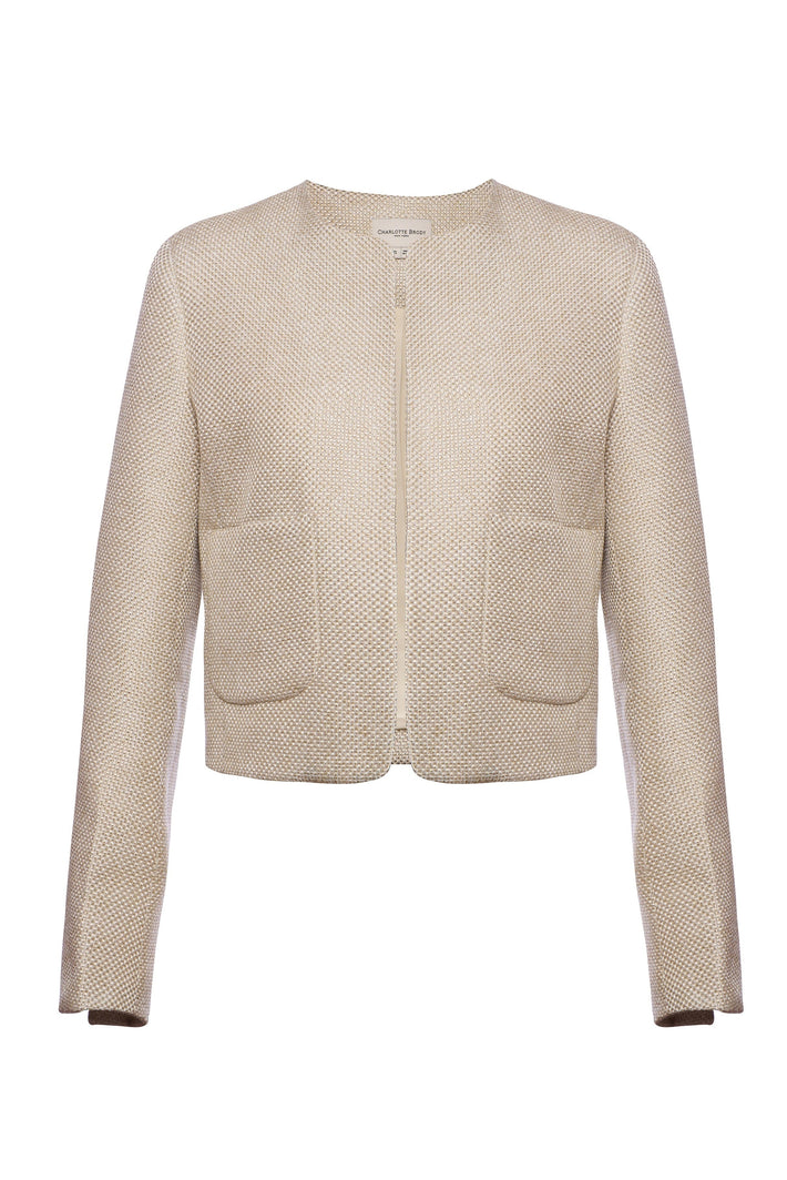 Crescent Blazer Sand Basketweave