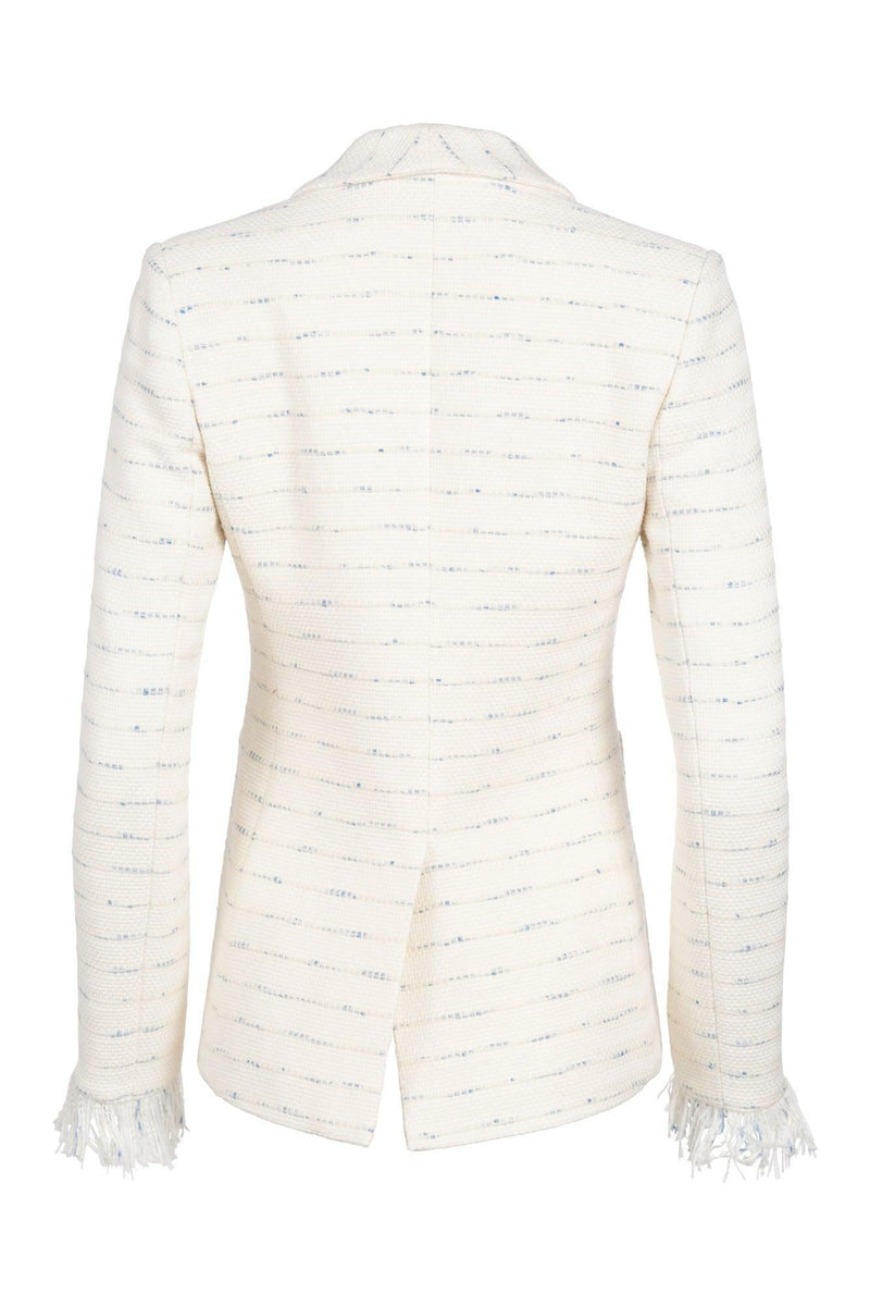 Shawl Collar Blazer - Sky Stripe