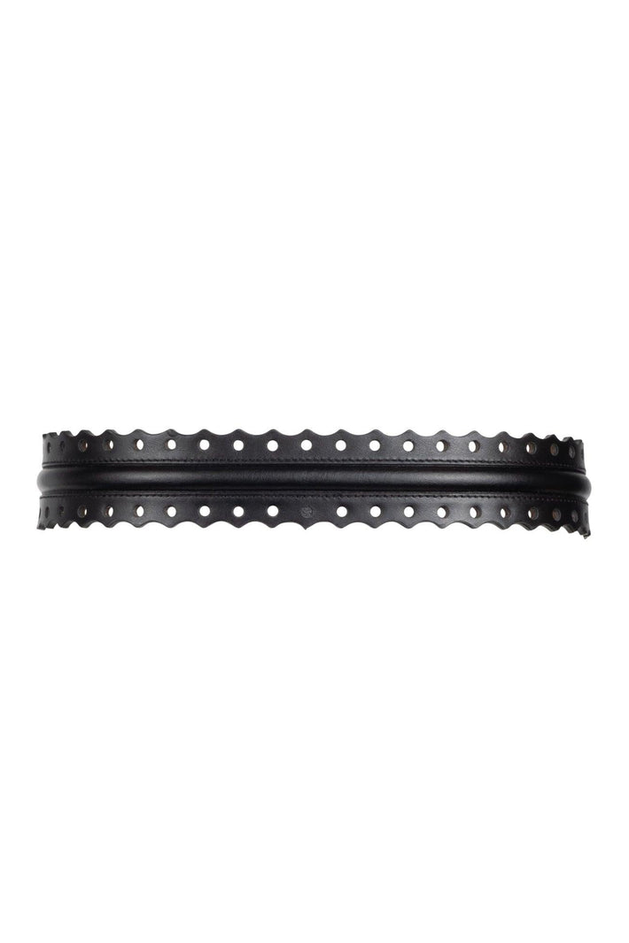 Slim Fretwork Belt - Black