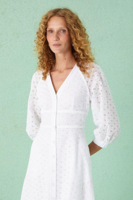 Juniper Dress - White Eyelet