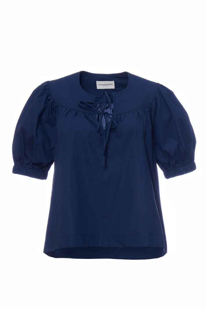 Belle Blouse - Navy