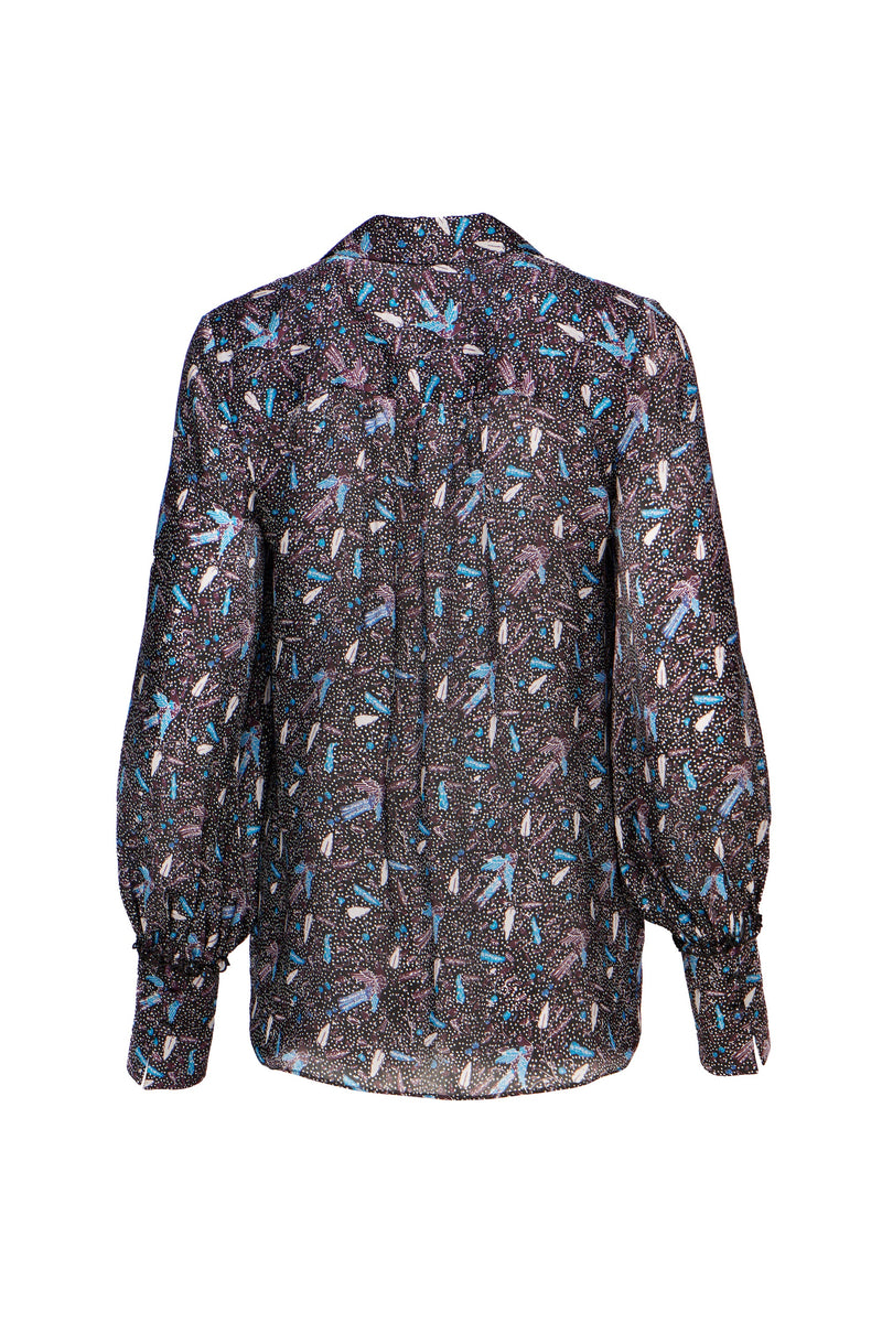 Isabella Blouse - Lapis Aztec Batik