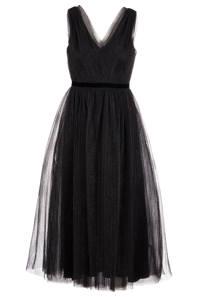 Tulle Gown - Black Glitter