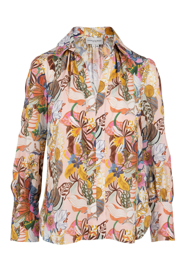 Laurel Blouse Rainbow Groovy Blooms