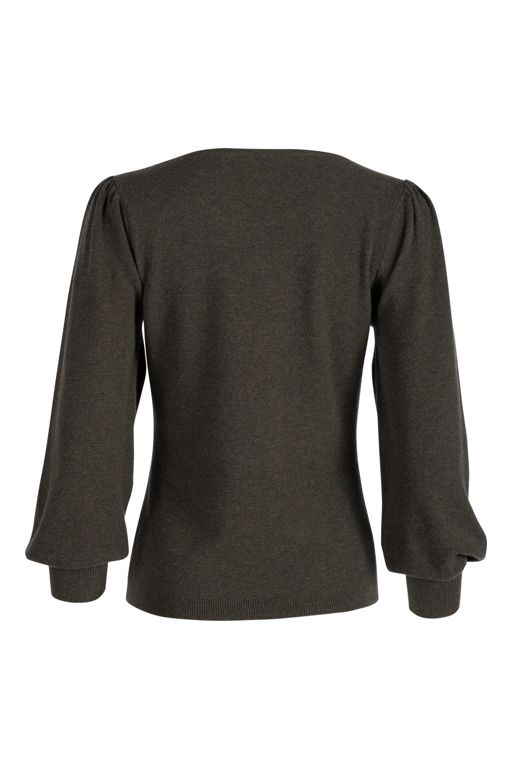 Ruched Long Sleeve Sweater - Olive