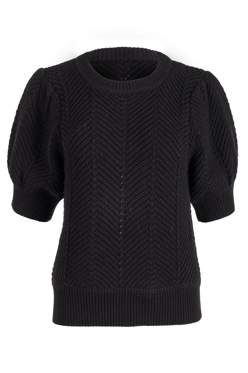 Chevron Cleo Sweater - Black