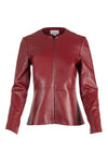 Peplum Jacket - Merlot