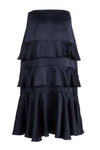 Cascade Ruffle Skirt - Navy Hammered