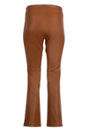 Leather Kick Flare Pant - Saddle