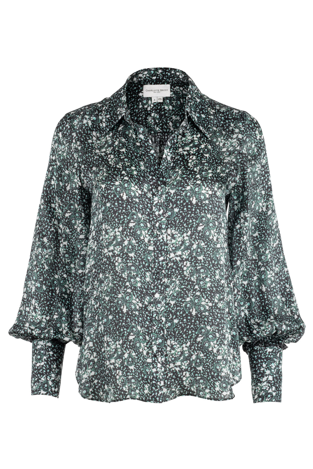 Isabella Blouse - Green Water Lily