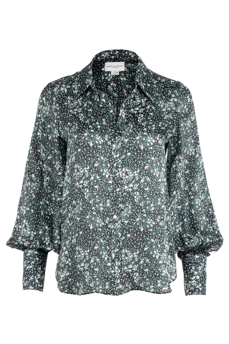Isabella Blouse - Green Water Lily