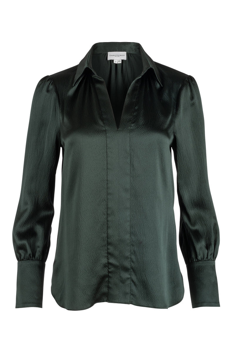 Laurel Blouse - Hunter Green