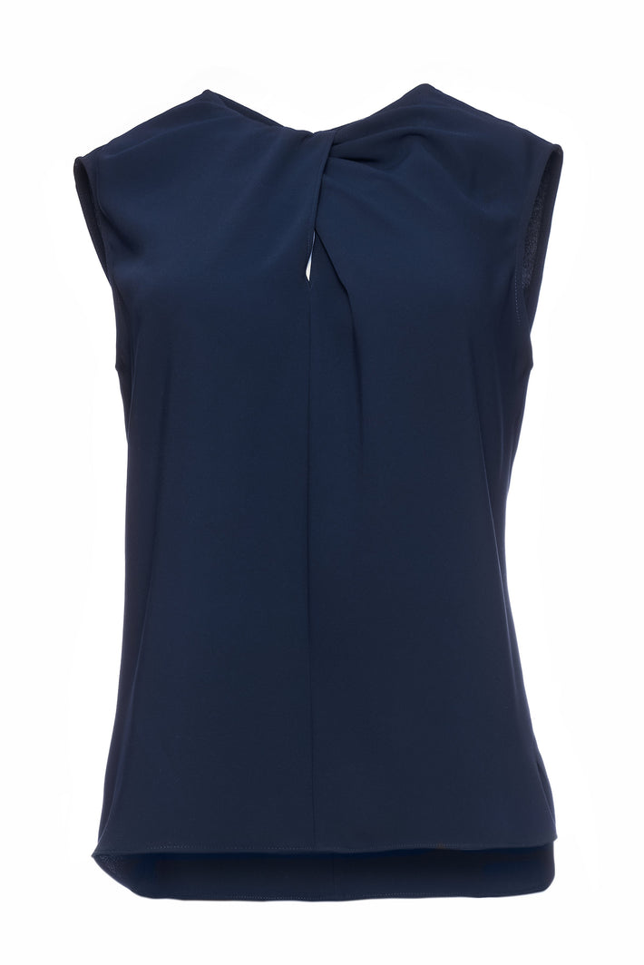 Sleeveless Ginger Blouse - Navy