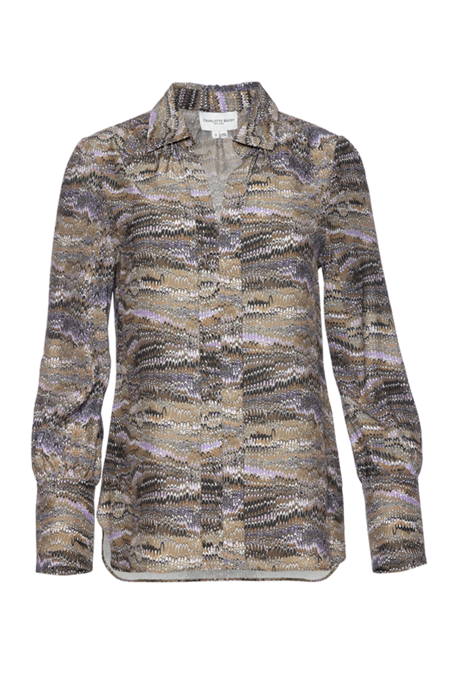 Laurel Blouse Beige Feathering
