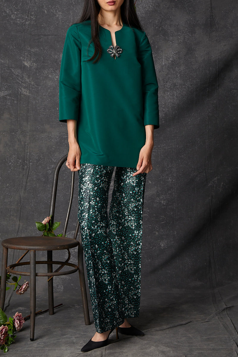 Perry Pant - Olive Waterlily