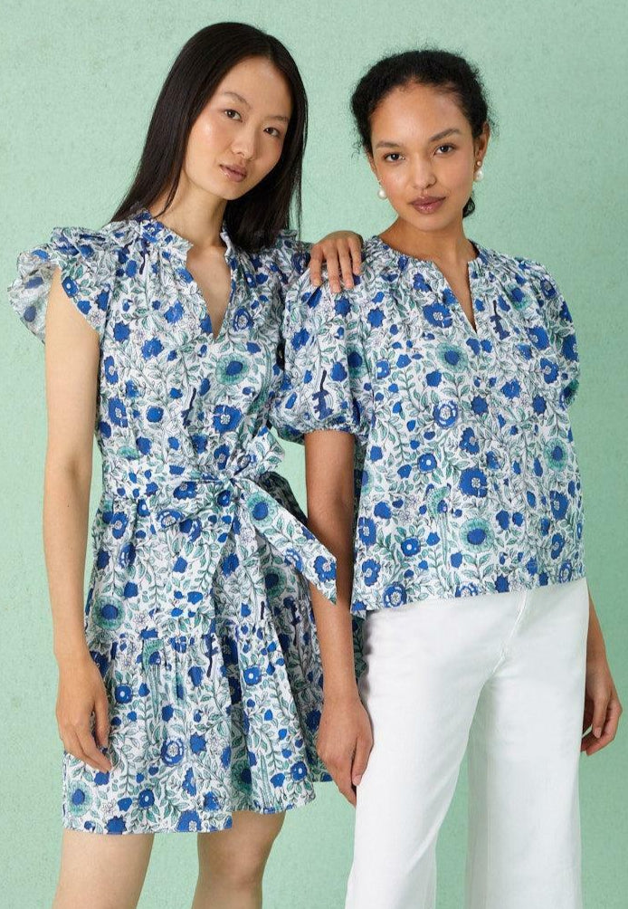 Ibiza Dress - Blue Armadillo Batik Blue