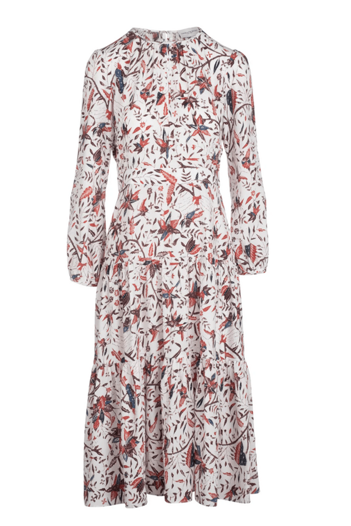 Keyhole Midi Dress - Red Lily Batik