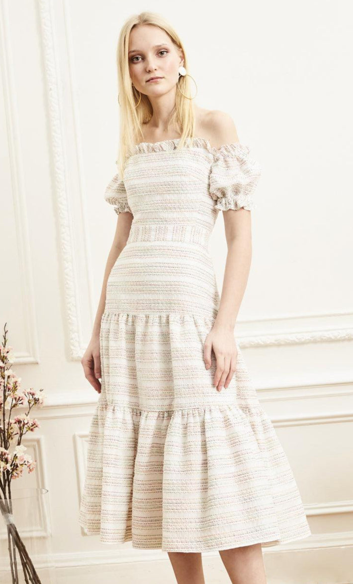 Novelty Prairie Dress - Rainbow Stripe Novelty