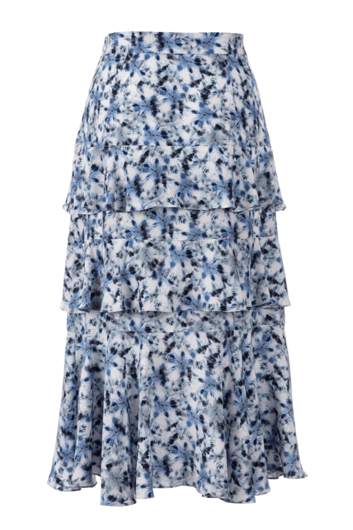 Cascade Ruffle Skirt - Blue Mirage