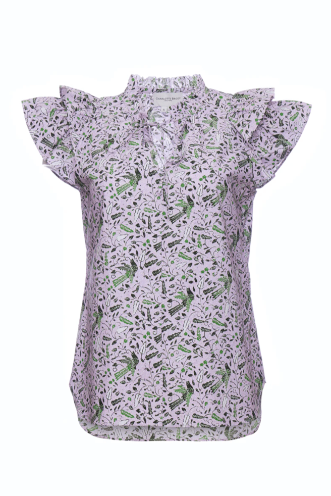 Butterfly Blouse - Lilac Aztec Batik