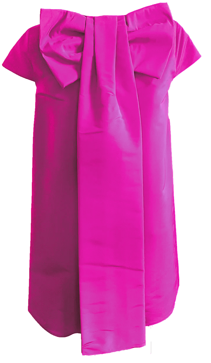 Bow Dress - Hot Pink