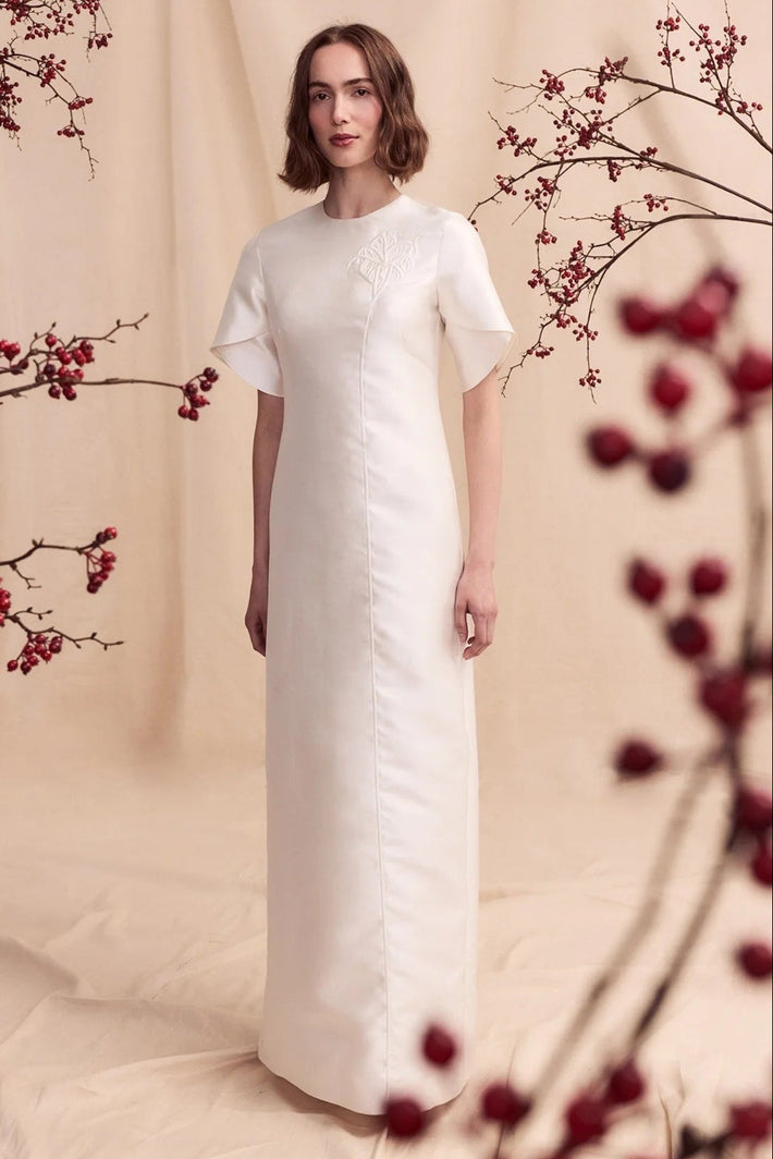 Tulip Gown - Matte Silk Wool