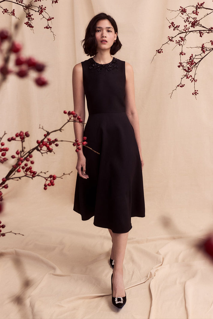 Marbella Dress - Matte Silk Wool