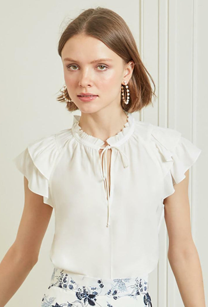 Butterfly Blouse - Ivory Charmeuse