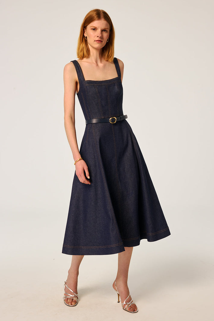 Allegra Dress - Blue Denim