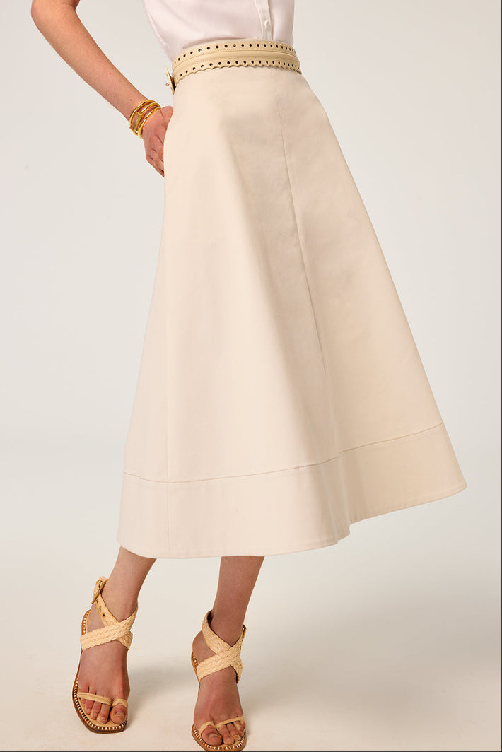 Antibes Skirt - Beige Twill