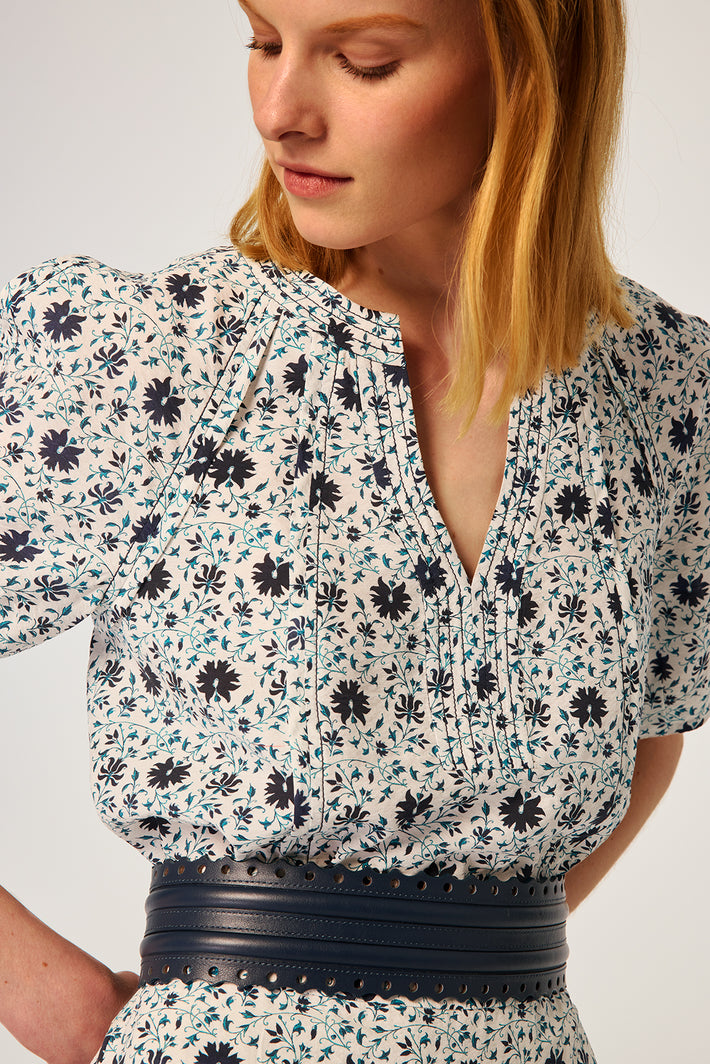 Fretwork Belt - Navy