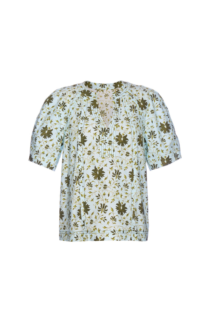 Arbor Blouse - Moss Fleur Poplin
