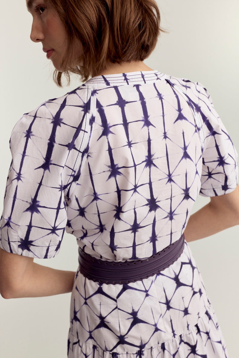 Arbor Blouse - Plum Shibori
