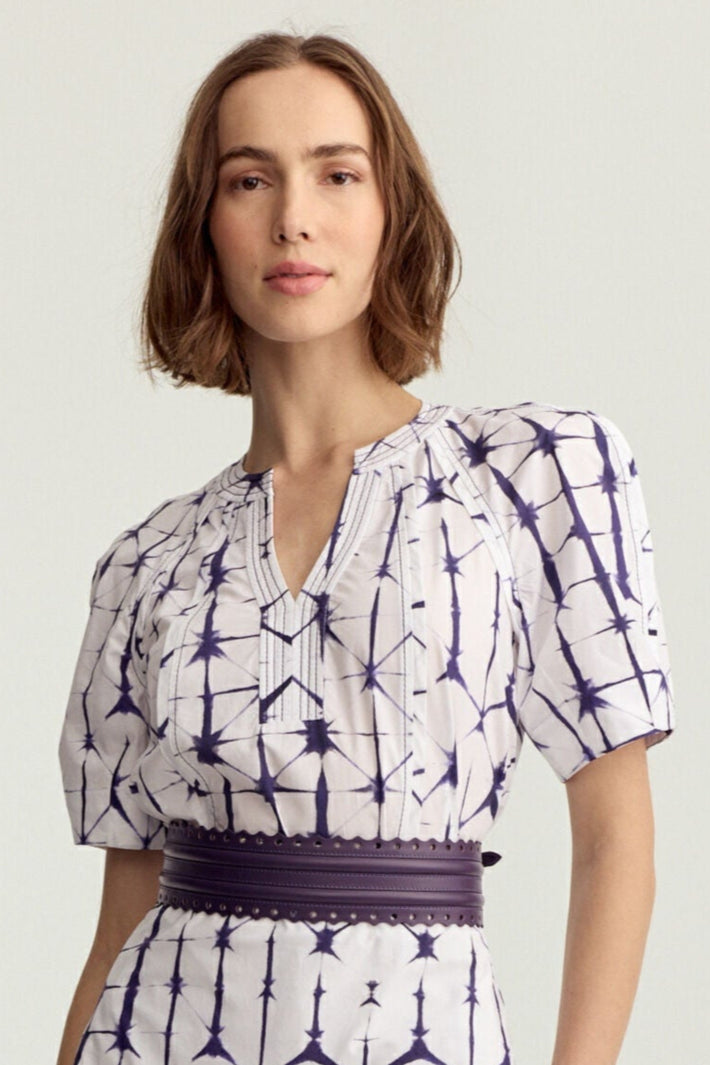 Arbor Blouse - Plum Shibori