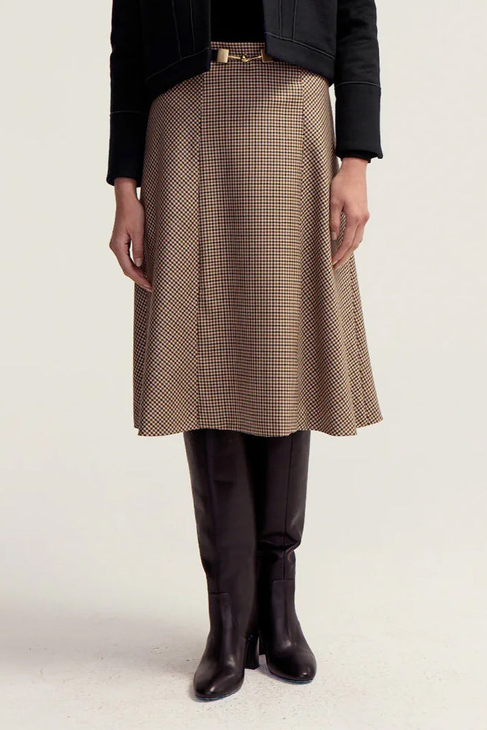 Bacall Skirt - Tawny Plaid