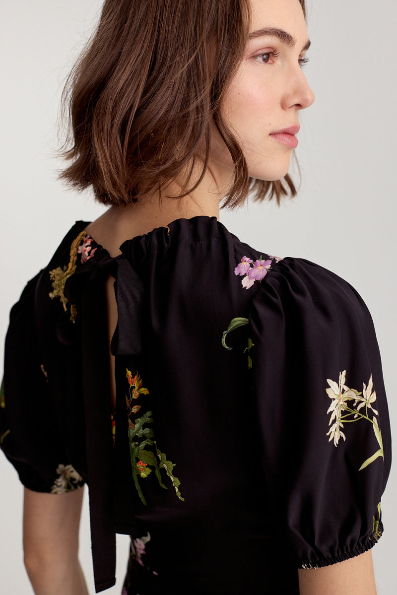 bardot dress Bardot Dress Black Orchid Charmeuse S / Black Orchid Charmeuse