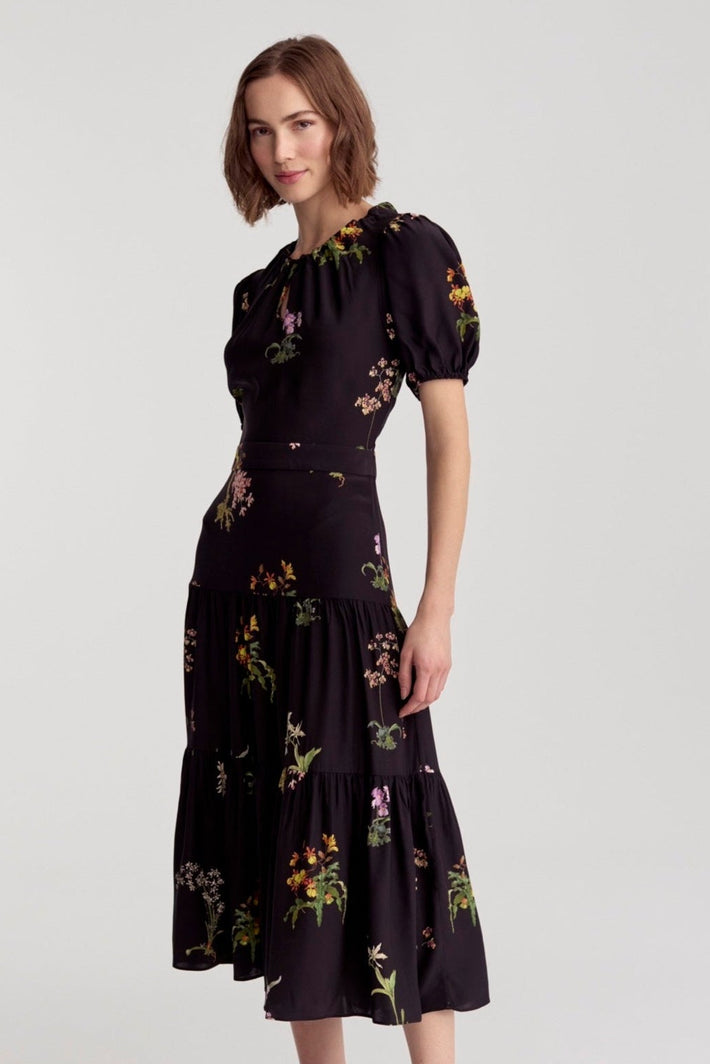 Bardot Dress Black Orchid Charmeuse
