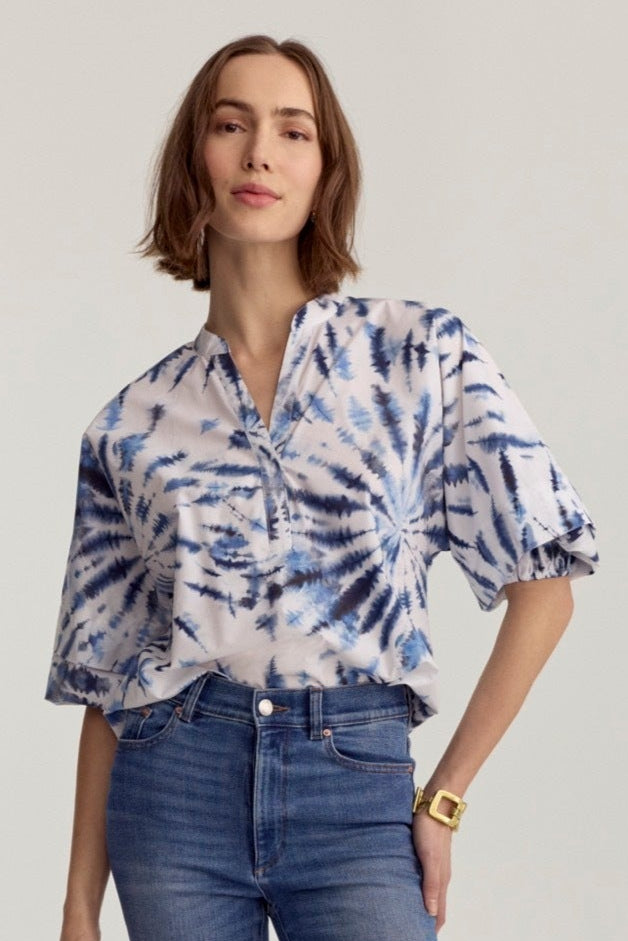 Bogart Blouse Blue Tie Dye