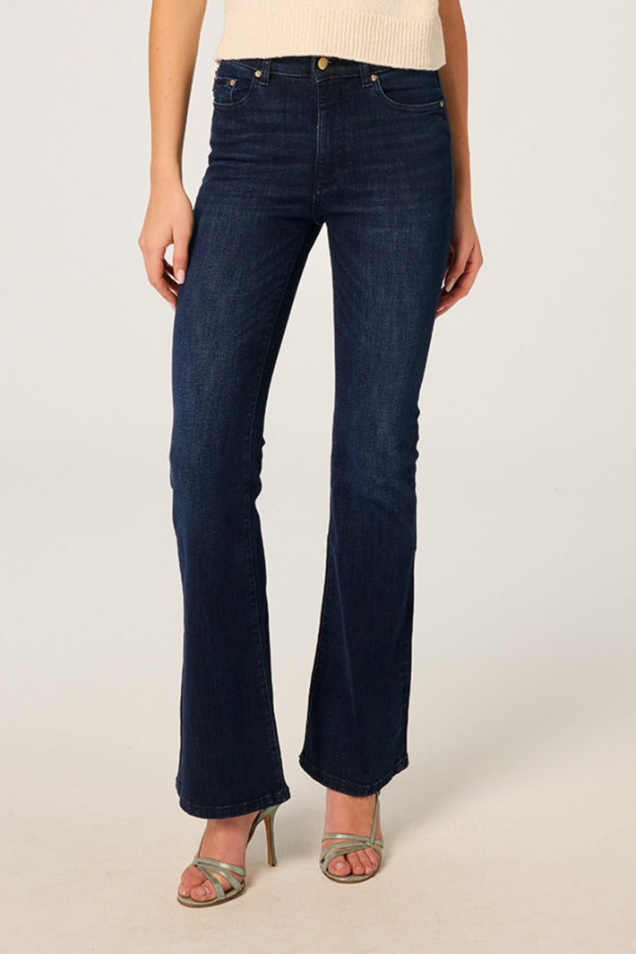 Bridget Boot High Rise Jean - Mediterranean
