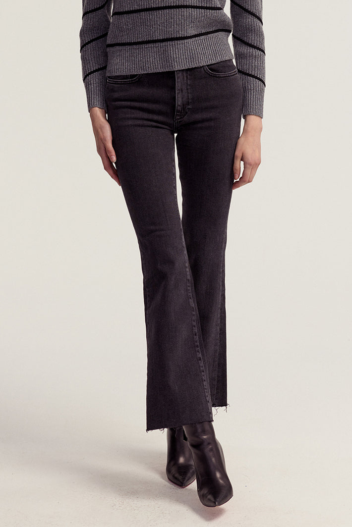 Bridget Boot High Rise Jean - Soft Black