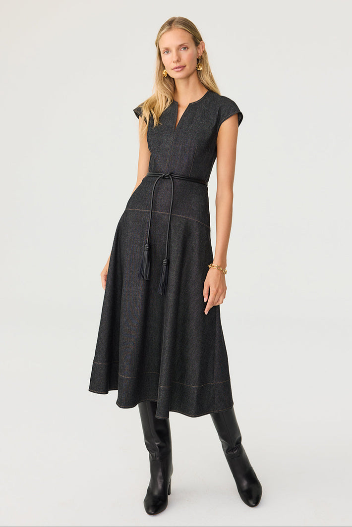 Celeste Dress - Black Denim